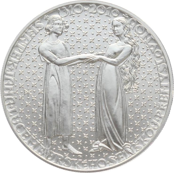Tschechische Republik 200 Korun 2010 - 700. Jahrestag der Hochzeit von Johann von Luxemburg und Elisabeth von Böhmen